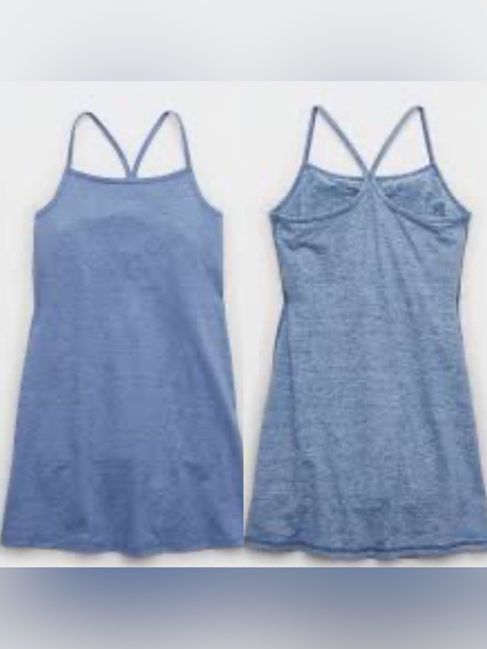 aerie Light Blue Spaghetti-Strap Mini Dress